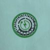 VOID nyomot hagyó 6 éves (2027-2032) villamosbiztonsági felülvizsgálati matrica, zöld/fekete nyomtatással, 30 mm kör, matt fehér