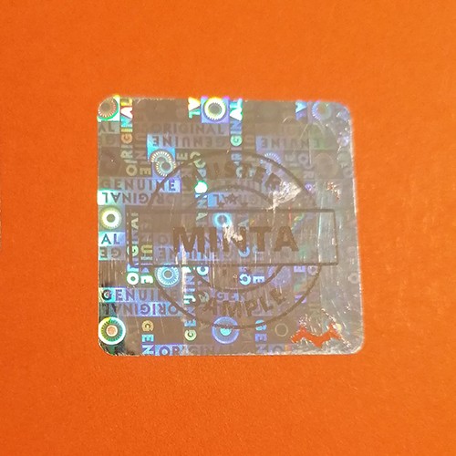 Original/Genuine 30×30 mm hologram matrica fényes ezüst EGYEDI nyomtatással