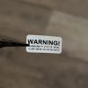 "WARNING" Destructive Security Sticker 20x10 mm, White