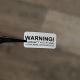 "WARNING" Destructive Security Sticker 20x10 mm, White