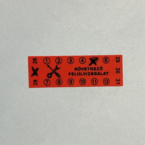 NON VOID 6 Year (2026-2031) Review Security Sticker 45x15 mm, Red