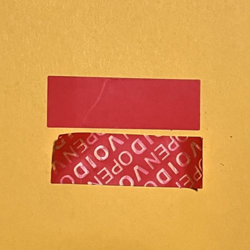 NON VOID 6 Year (2026-2031) Review Security Sticker 45x15 mm, Red