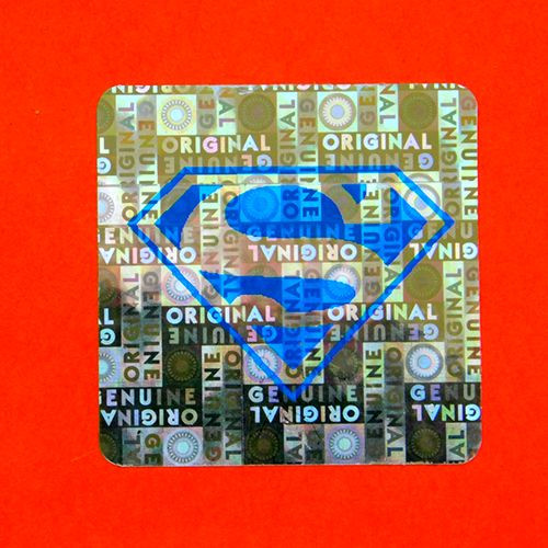 Original/Genuine 30×30 mm Hologram Aufkleber Blau mit Individuellem Druck