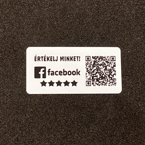 Értékelésgyűjtő matrica 50x25 mm, fehér