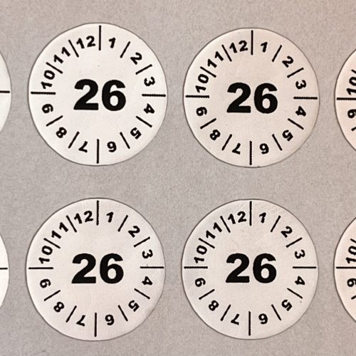 VOID nyomot hagyó biztonsági matrica 15 mm kör, matt ezüst