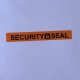"SECURITY SEAL" VOID nyomot hagyó biztonsági matrica 144x20 mm, narancs