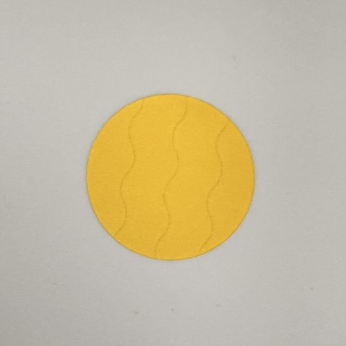 Security Paper Sticker 35 mm Round Black with CUSTOM Printing, Yellow