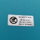 "DO NOT OPEN" Pepita Tamper-Evident Security Label 40x18 mm, Glossy Silver