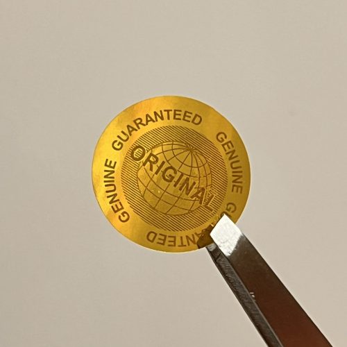 "ORIGINAL" hologram sticker 20 mm round, gold (49 pcs)