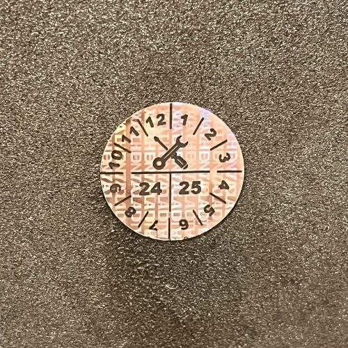 2-Year (2024-2025) Review Hologram Sticker 20 mm Round