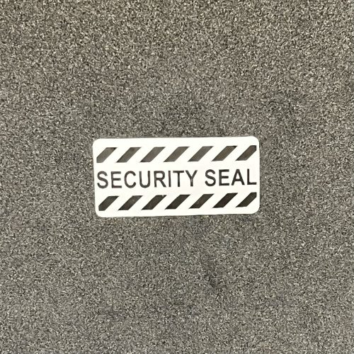 "SECURITY SEAL" VOID nyomot hagyó biztonsági matrica 50x25 mm, fehér