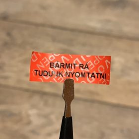   NON VOID security sticker black with CUSTOM printing 45x15 mm, red