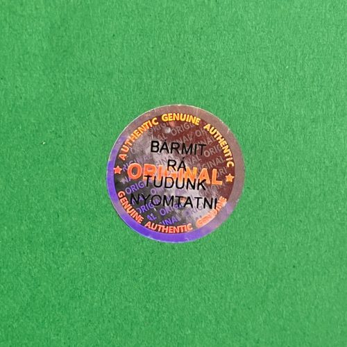 Original/Authentic/Genuine 20 mm round hologram sticker black with CUSTOM printing
