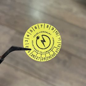   Sicherheitsetikett 6 Jahre (2026-2031) elektrische Sicherheitsaufkleber 35 mm rund, gelb