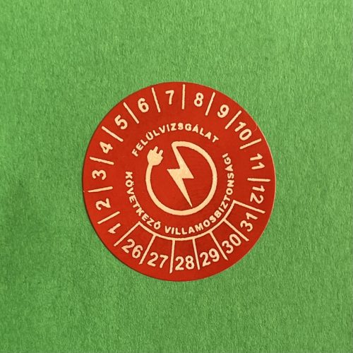 VOID Leaving 6-Year (2026-2031) Electrical Safety Inspection Sticker 30 mm Circle, Red