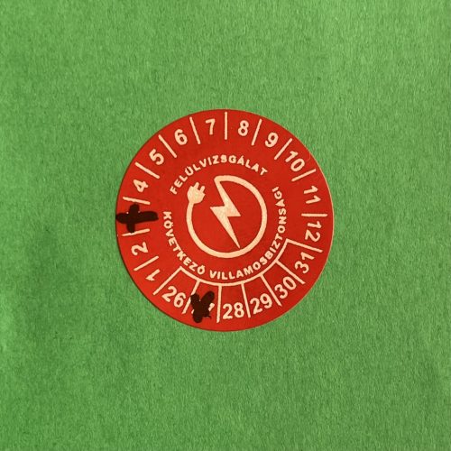 VOID Leaving 6-Year (2026-2031) Electrical Safety Inspection Sticker 30 mm Circle, Red