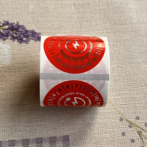 VOID Leaving 6-Year (2026-2031) Electrical Safety Inspection Sticker 30 mm Circle, Red