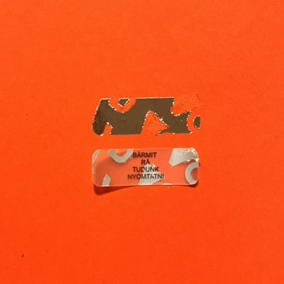 VOID Sicherheitsaufkleber 30x10 mm, matt silber