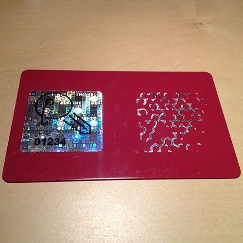 Original/Genuine 30×30 mm Hologram Sticker with Custom Black Print