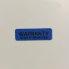 "WARRANTY VOID IF REMOVED" VOID nyomot hagyó biztonsági matrica 30x12 mm, fehér