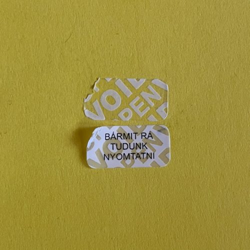 VOID-Sicherheitsetikett, 10 mm rund, matt silber