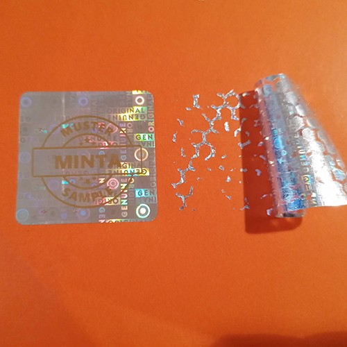 Original/Genuine 30×30 mm Hologram Sticker Glossy Gold CUSTOM Printing