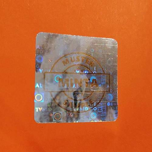 Original/Genuine 30×30 mm Hologram Sticker Glossy Gold CUSTOM Printing