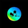 Hologram Effect Sticker Black CUSTOM Printing