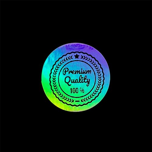 Hologram Effect Sticker Black CUSTOM Printing