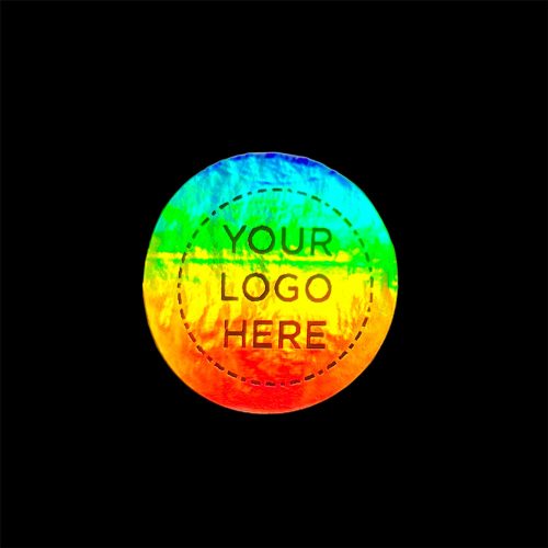 Hologram Effect Sticker Black CUSTOM Printing