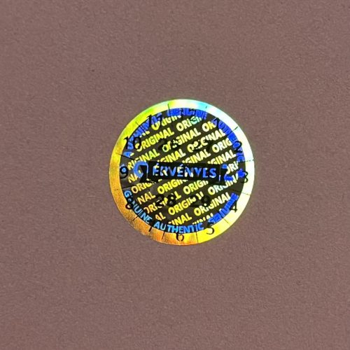 Original/Authentic/Genuine 20 mm runder Hologrammaufkleber schwarz mit INDIVIDUELLEM Druck