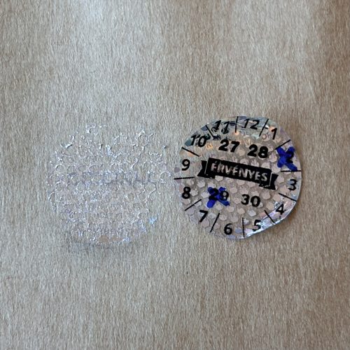 Original/Authentic/Genuine 20 mm runder Hologrammaufkleber schwarz mit INDIVIDUELLEM Druck