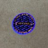 Original/Authentic/Genuine 20 mm runder Hologrammaufkleber schwarz mit INDIVIDUELLEM Druck