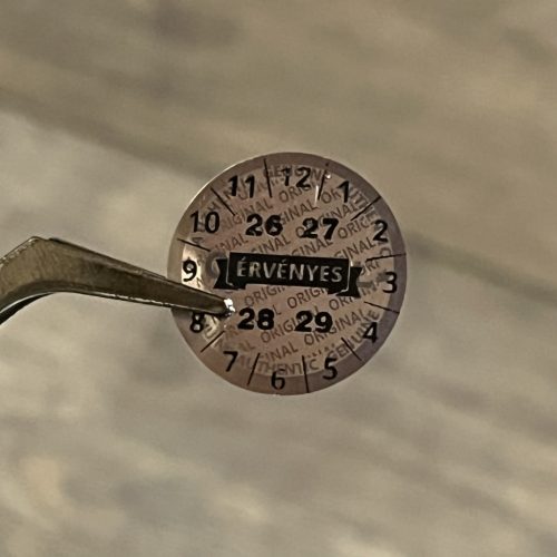 Original/Authentic/Genuine 20 mm runder Hologrammaufkleber schwarz mit INDIVIDUELLEM Druck