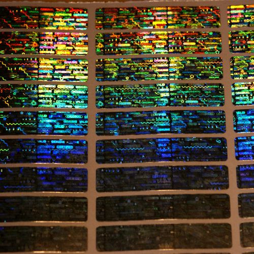GVCO Security Hologram Sticker 50x10 mm