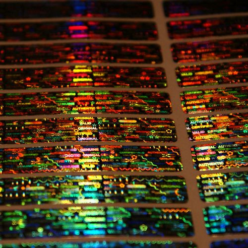 GVCO Security Hologram Sticker 50x10 mm