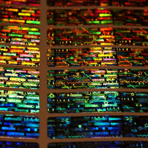 GVCO Security Hologram Sticker 50x10 mm