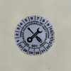 VOID nyomot hagyó 6 éves (2027-2032) kétnyelvű felülvizsgálati matrica 30 mm kör, matt ezüst