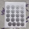 VOID nyomot hagyó 6 éves (2027-2032) kétnyelvű felülvizsgálati matrica 30 mm kör, matt ezüst
