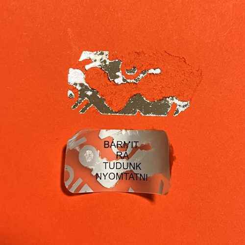 VOID nyomot hagyó biztonsági matrica 40x20 mm, matt ezüst