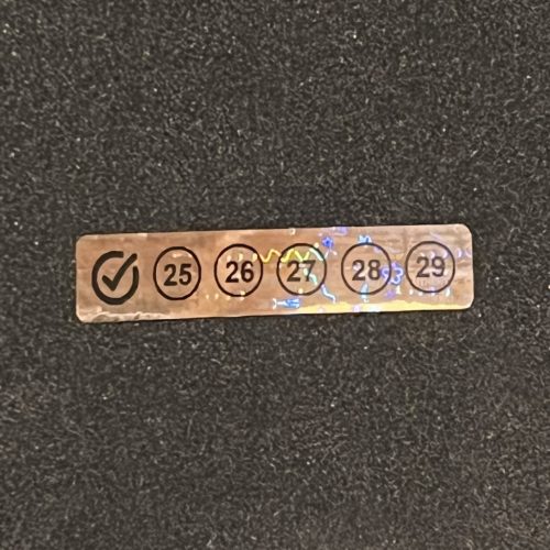 5-Year (2026-2030) Review Hologram Sticker 50x10 mm
