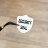"SECURITY SEAL" VOID nyomot hagyó biztonsági matrica 25x30 mm pajzs forma, matt fehér