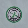 VOID nyomot hagyó 6 éves (2027-2032) felülvizsgálati biztonsági matrica zöld/fekete nyomtatással, 30 mm kör, matt fehér