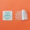 Original/Genuine 20×20 mm hologram sticker green with CUSTOM printing