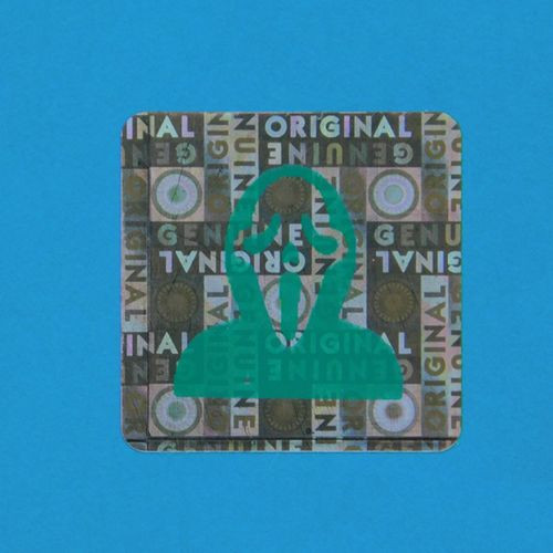 Original/Genuine 20×20 mm hologram sticker green with CUSTOM printing