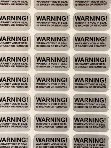 "WARNING" VOID nyomot hagyó biztonsági matrica 20x10 mm, matt ezüst