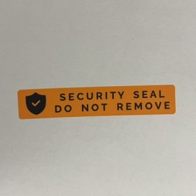   "SECURITY SEAL" NON VOID security label 45x15 mm, red