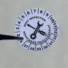 VOID nyomot hagyó 6 éves (2027-2032) felülvizsgálati biztonsági matrica, fekete nyomtatással, 30 mm kör, matt fehér