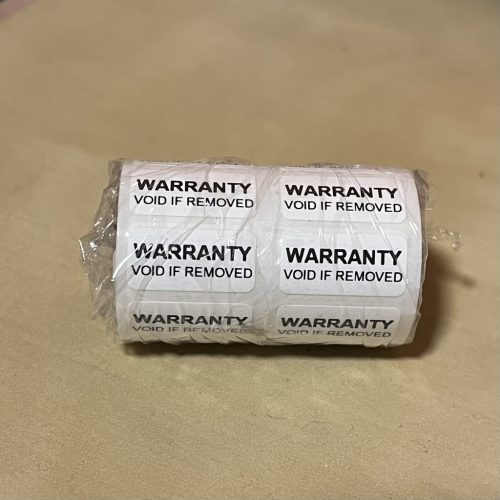 "WARRANTY VOID IF REMOVED" Destructive Security Sticker 20x10 mm, White