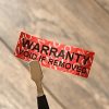 "WARRANTY VOID IF REMOVED" NON VOID Security Sticker 45x15 mm, Red